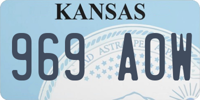 KS license plate 969AOW