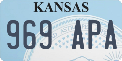 KS license plate 969APA