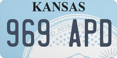 KS license plate 969APD