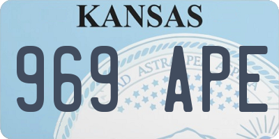 KS license plate 969APE