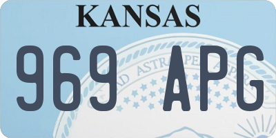 KS license plate 969APG