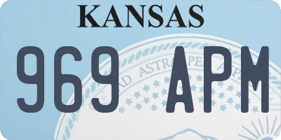 KS license plate 969APM