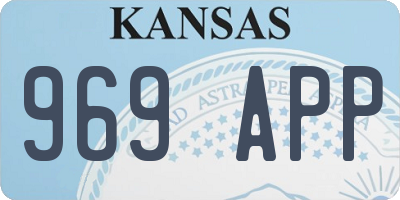 KS license plate 969APP