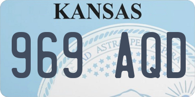 KS license plate 969AQD