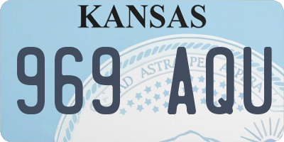 KS license plate 969AQU