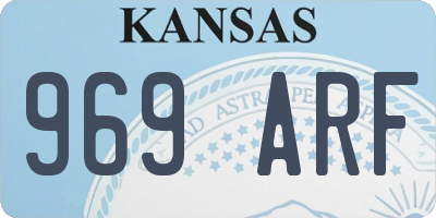 KS license plate 969ARF