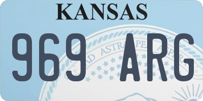 KS license plate 969ARG
