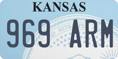 KS license plate 969ARM