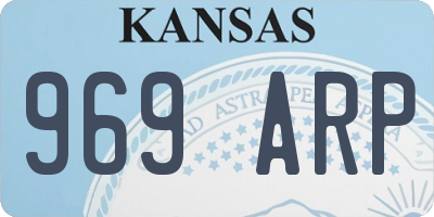 KS license plate 969ARP