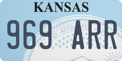 KS license plate 969ARR