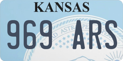 KS license plate 969ARS
