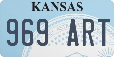 KS license plate 969ART