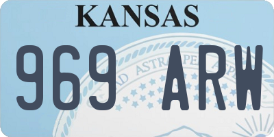 KS license plate 969ARW