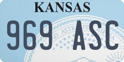 KS license plate 969ASC