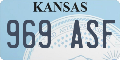 KS license plate 969ASF