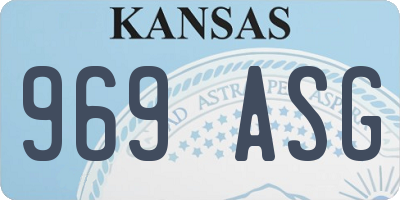 KS license plate 969ASG