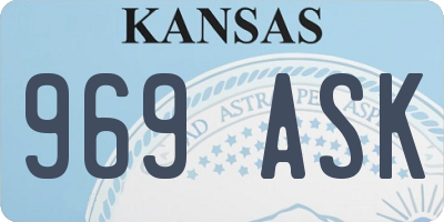 KS license plate 969ASK