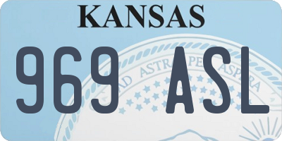 KS license plate 969ASL