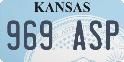 KS license plate 969ASP