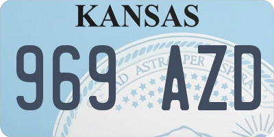 KS license plate 969AZD