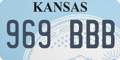 KS license plate 969BBB