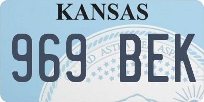 KS license plate 969BEK