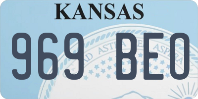 KS license plate 969BEO