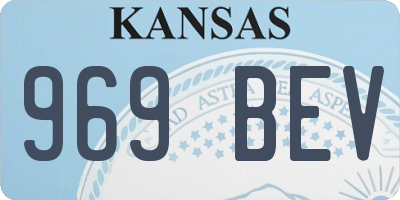 KS license plate 969BEV