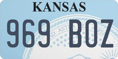 KS license plate 969BOZ