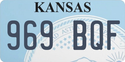 KS license plate 969BQF