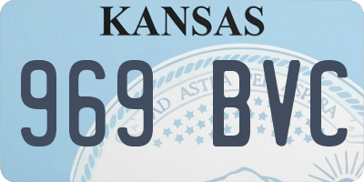 KS license plate 969BVC