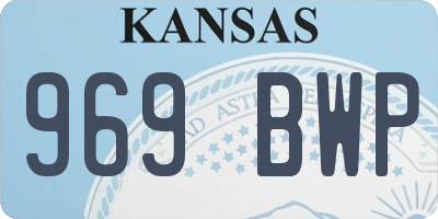 KS license plate 969BWP