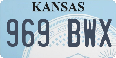 KS license plate 969BWX