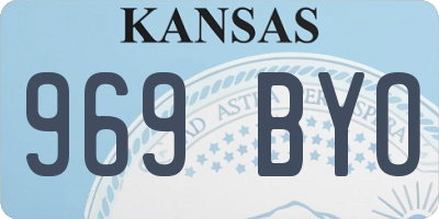 KS license plate 969BYO