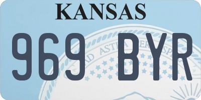 KS license plate 969BYR