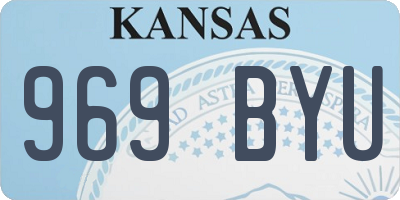 KS license plate 969BYU