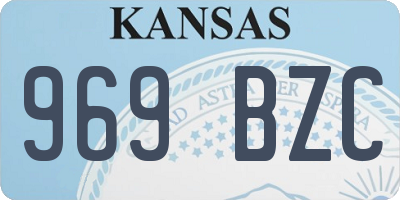 KS license plate 969BZC