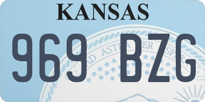 KS license plate 969BZG