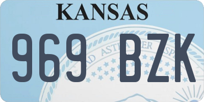 KS license plate 969BZK