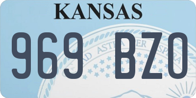 KS license plate 969BZO