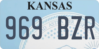 KS license plate 969BZR