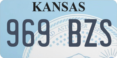 KS license plate 969BZS