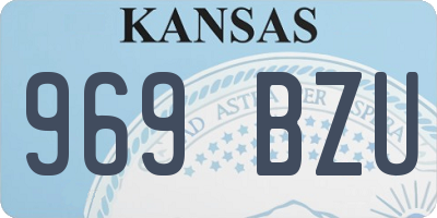 KS license plate 969BZU