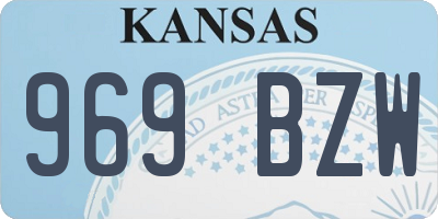 KS license plate 969BZW