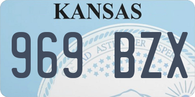 KS license plate 969BZX