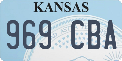 KS license plate 969CBA
