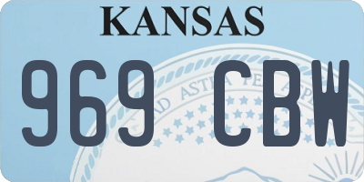 KS license plate 969CBW