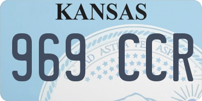 KS license plate 969CCR