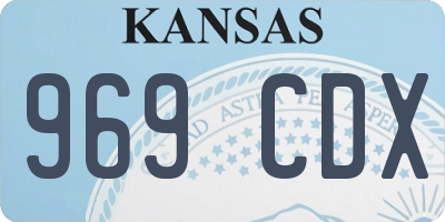 KS license plate 969CDX
