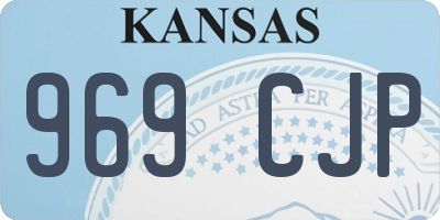 KS license plate 969CJP